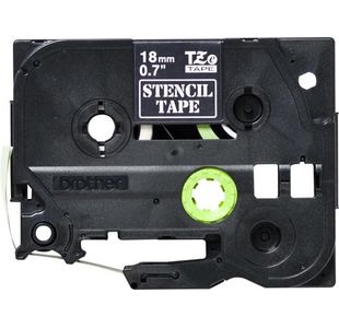 Brother Stencil Tpe 18Mm Blk/Wht Tpe