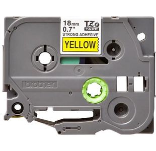 Brother Tze Tpe 18Mmx8M Blk/Ylw Tpe