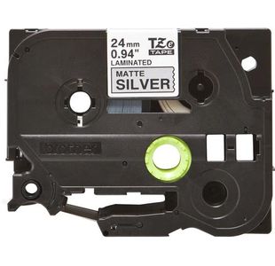 Brother Tze Tpe 24Mmx8M Blk/Slv Tpe