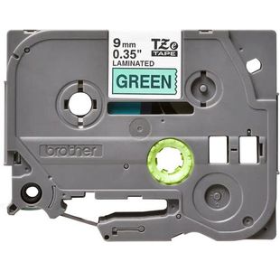 Brother Tze Tpe 9Mmx8M Blk On Green