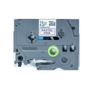 Brother Tze Tpe 12Mm Blk/Pastel Pink