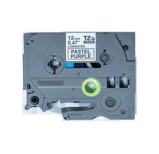 Brother Tze Tpe 12Mm Blk/Pstl Purple