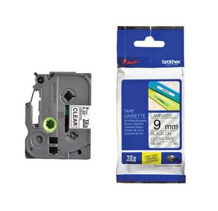 Brother Tze Tpe 9Mmx8M Blk/Clear Tpe