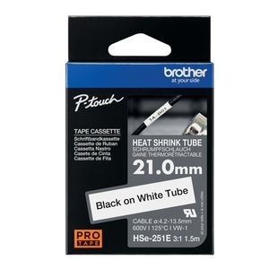 Brother Hse Tube Tpe 21.0Mm Blk/Wht