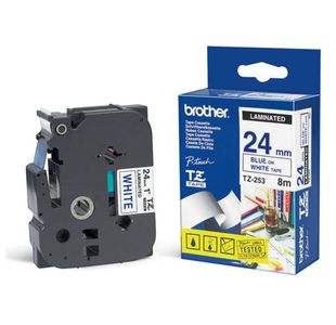 Brother Tze Tpe 24Mmx8M Blue/Wht Tpe