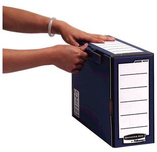 Fellowes Fliptop Storg Box Bl/Wh P10