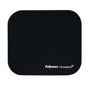 Fellowes Microban Black Mouse Mat