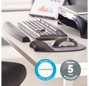 Fellowes Memory Mouse Pad Blk/Slver