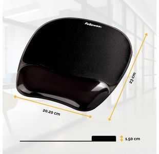 Fellowes Crystal Mouse Pad Black