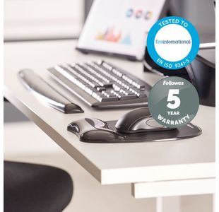 Fellowes Crystal Wrist Support Black