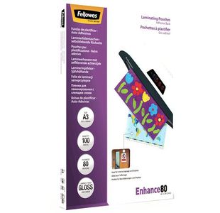 Fellowes A3 Lamg Pouch 80M Pk100