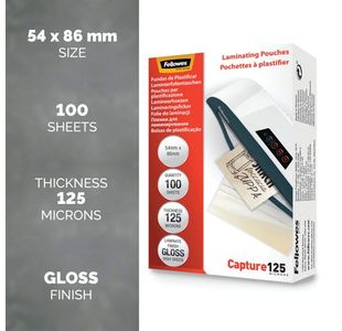 Fellowes Lam Pouch 54X86Mm Pk100