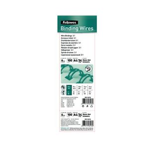 Fellowes 6Mm Black Wire Bind Pk100