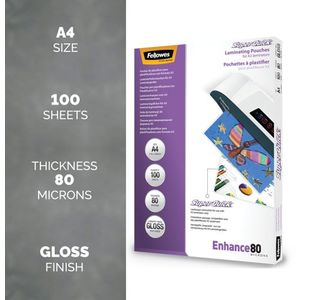 Fellowes A4 Quick Lam Pouch Pk100