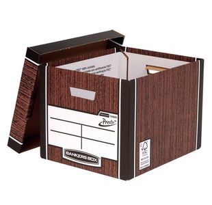 Bankers Box Tall Box Woodgrain Pk5