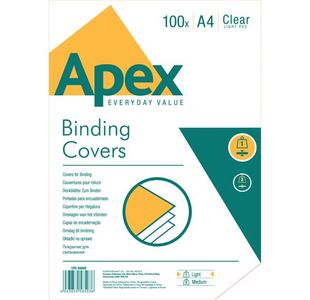 Fellowes Apex Clr Pvc Cover Pk100