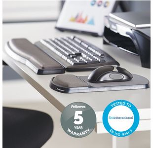 Fellowes Gel Adj Wrist Support Blk