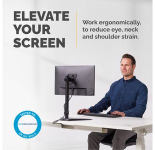 Fellowes Free Stand Monitor Arm Blk
