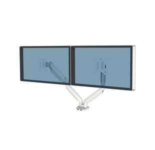 Fellowes Platinum Dual Mon Arm Wht