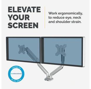 Fellowes Platinum Dual Mon Arm Slv