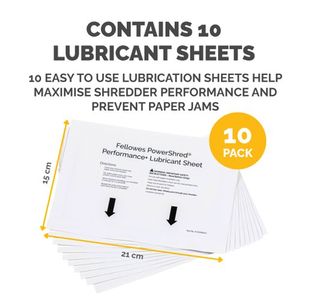 Fellowes Powershred Lub Sheets Pk10