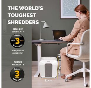 Fellowes Lx25 Cross-Cut Shredder Wht