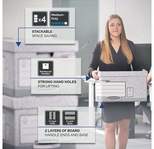 Fellowes Bankers Storage Box Pk10