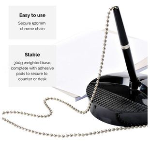 Fellowes Ballpoint Pen/Chain Black