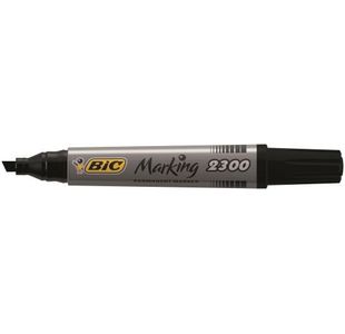 Bic 2300 Chisel Perm Marker Blk Pk12