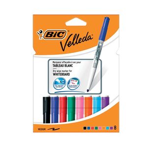 Bic Velleda 1741 Drywipe Mkr Ast Pk8