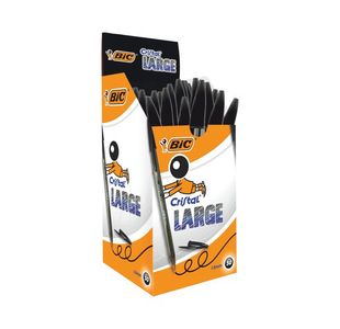 Bic Cristal Large 1.6Mm Black Pk50