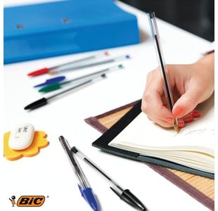 Bic Cristal Ball Pen Med Blk Pk100