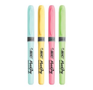 Bic Highlighter Grip Pastel Astd P4