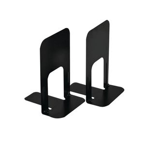 Metal Large Deluxe Bookends Black