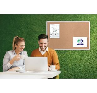 Bi-Office Cork Bd Earth 900X600 Alum