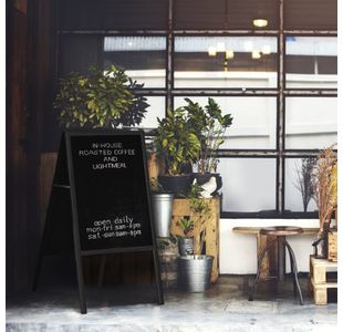 Bi-Office Black A Frame Chalk Board