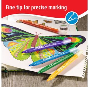 Berol Colour Fine Pen Ast Ink Pk12