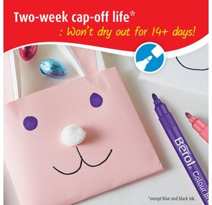 Berol Colour Broad Pen Asst Wb Pk12