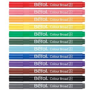 Berol Colour Broad Pen Ast Wb Pk42