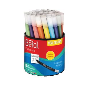 Berol Colour Fine Pen Asst Tub Of 42