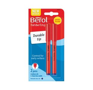 Berol H/Writing Pen Twin Pk Blu P12