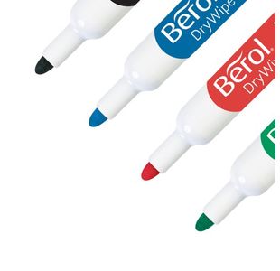 Berol D/Wipe Bullet Marker Asst Pk8