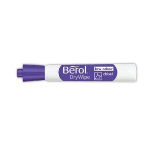 Berol D/Wipe Chisel Marker Asst Pk8
