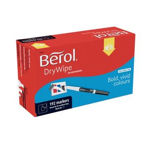 Berol D/Wipe Broad Marker Blk Pk192