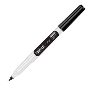 Berol D/Wipe Fine Marker Blk Pk12