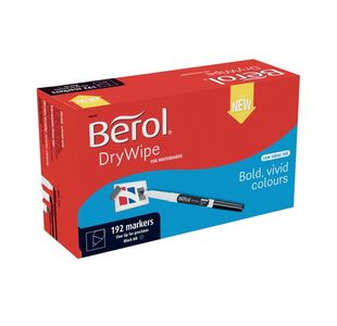 Berol D/Wipe Fine Marker Blk Pk192