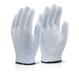 Mixed Fibre Gloves White Pk240