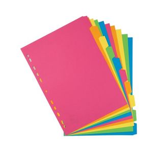 Elba 10-Part Divider Manilla A4 Ast