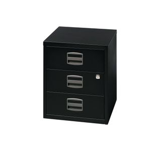 Bisley 3 Drw Home Flng Cabinet Black