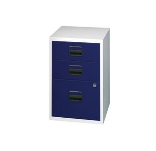 Bisley 3 Drw Home Filing Grey/Blue